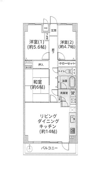 間取りを拡大表示