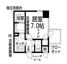 RISINGSTAGE 1Kの間取図画像