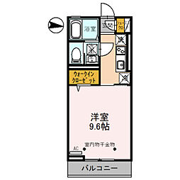 ライラック 1Kの間取図画像