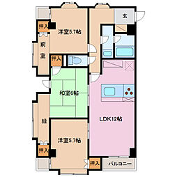 リアライズ千歳 3LDKの間取図画像