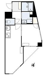 コーポラス米倉 1LDKの間取図画像