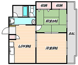 グリーンヒル夏見3 2LDKの間取図画像