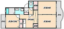 グレードハイム聖城 3DKの間取図画像