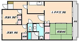 船橋夏見レジデンス 3LDKの間取図画像