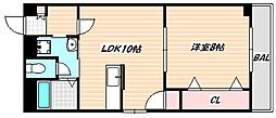 ヴィレッタ西船 1LDKの間取図画像