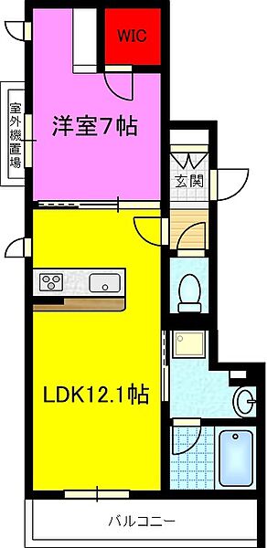 シャーメゾンルナピエナ 202｜大阪府東大阪市稲田上町１丁目(賃貸マンション1LDK・2階・45.05㎡)の写真 その2