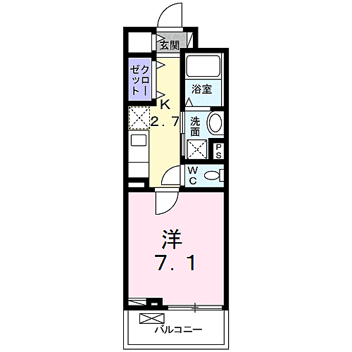 ヴェルメゾン旭町 210｜大阪府大東市新田旭町(賃貸アパート1LDK・2階・26.90㎡)の写真 その2