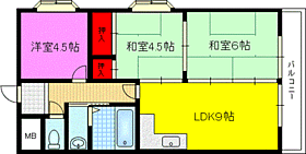 ハイムM&amp;K鴻池  ｜ 大阪府東大阪市中鴻池町２丁目（賃貸マンション3LDK・3階・53.46㎡） その2