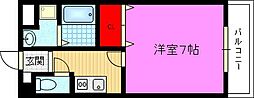 アージェント・コート 1Kの間取図画像