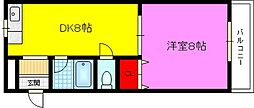 諸福マンション 1DKの間取図画像