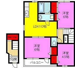 シャン・ド・フルール2 3LDKの間取図画像