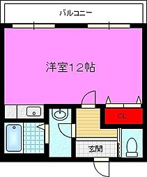 ピュアリティ90 ワンルームの間取図画像