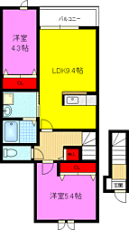 モデッサ司 2DKの間取図画像