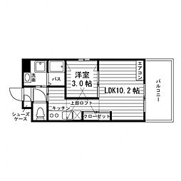 アビタシオン名駅南 1LDKの間取図画像