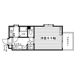 シュトラール千代田 1Kの間取図画像