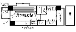 ラヴィール平針 1Kの間取図画像
