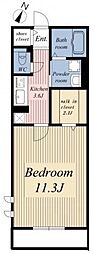 シャンティ二俣川 1Kの間取図画像