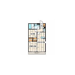 さくら十番館 1SLDKの間取図画像