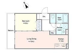 ROZE MAISON 1LDKの間取図画像