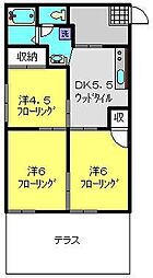 チェリーハイム 3DKの間取図画像
