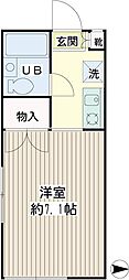カルム鶴ヶ峰 1Kの間取図画像