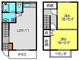 メゾネットA 2LDKの間取図画像