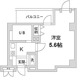 コパーズ・アプト鶴ヶ峰 1Kの間取図画像