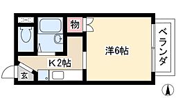 アネックス西枇杷島 1Kの間取図画像