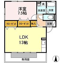 メゾンドール小烏　B棟  ｜ 愛知県北名古屋市熊之庄小烏83-1（賃貸アパート1LDK・1階・48.79㎡） その2