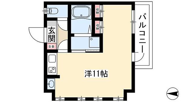 上名古屋マンション ｜愛知県名古屋市西区上名古屋3丁目(賃貸マンション1R・4階・30.50㎡)の写真 その2