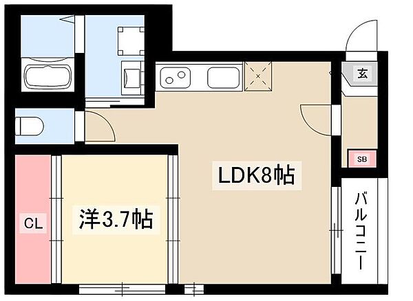 ハーモニーテラス大杉町 ｜愛知県名古屋市北区大杉町4丁目(賃貸アパート1LDK・3階・30.30㎡)の写真 その2