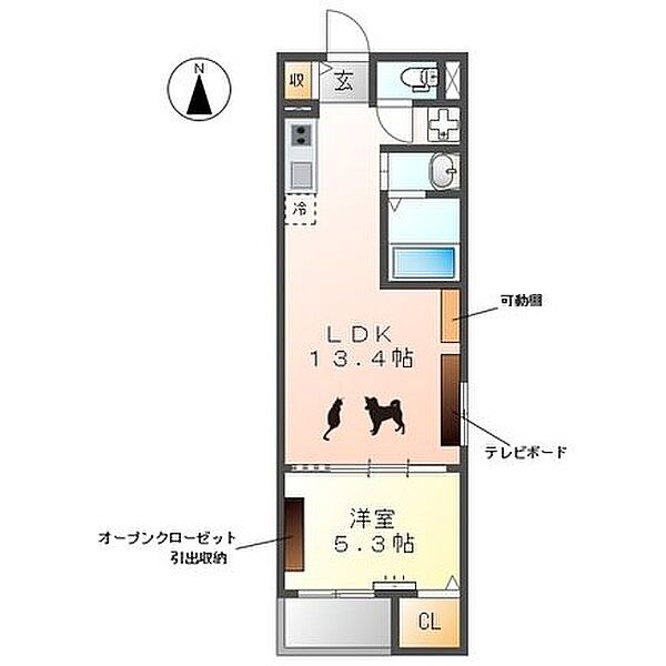 ウエストウイングII ｜愛知県名古屋市北区上飯田北町1丁目(賃貸アパート1R・3階・40.19㎡)の写真 その2