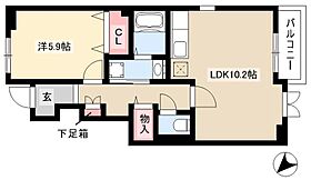 メゾン・ド・メール  ｜ 愛知県清須市清洲4丁目10-3（賃貸アパート1LDK・1階・43.12㎡） その2