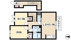 ローズクォーツ  ｜ 愛知県清須市土田2丁目14-6（賃貸アパート2LDK・2階・51.26㎡） その2