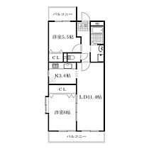 ニューリバーII  ｜ 愛知県清須市桃栄4丁目1（賃貸マンション2LDK・2階・58.40㎡） その2