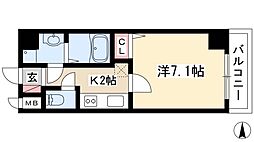Ｚ・Ｒ名駅 5階1Kの間取り