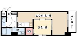 ウエスト　メゾン　マルキーズ 7階1LDKの間取り