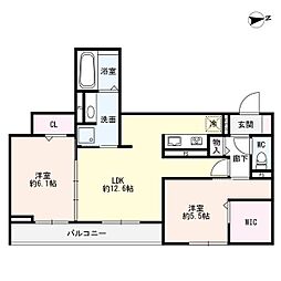 間取図画像 2LDK