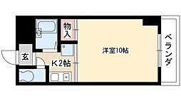 メゾネットときわ 5階1Kの間取り