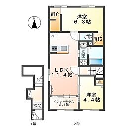 間取図画像 2LDK