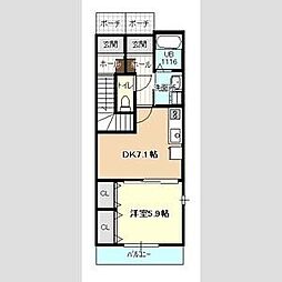 マージェ 1DKの間取図画像