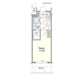 名古屋市西区新道1丁目マンション 1Kの間取図画像