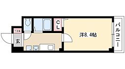レジデンス司3 1Kの間取図画像