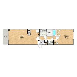 (仮称)ジーメゾン清須セレーノ 1LDKの間取図画像