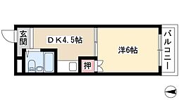 シュロス小川 1Kの間取図画像