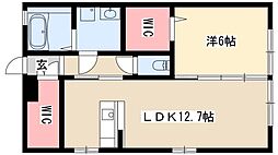 グランコート 1LDKの間取図画像
