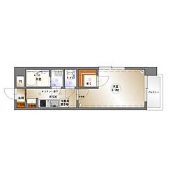 浅野ビル 1Kの間取図画像