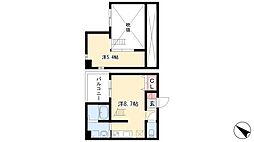 Luck ワンルームの間取図画像