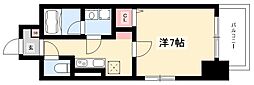 アクアコート大曽根 1Kの間取図画像