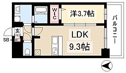 プレリス丸の内オーレル 1LDKの間取図画像